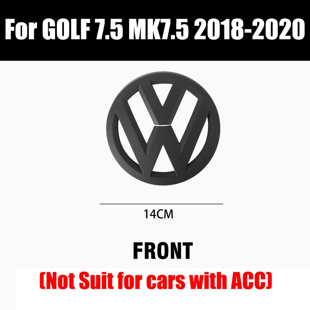 For VW Non-destructive Car Front Radiateor Badge Stickers Rear Trunk Lid Badge Decal For Volkswagen Golf 7.5 VW MK7.5 2018 201 qm3