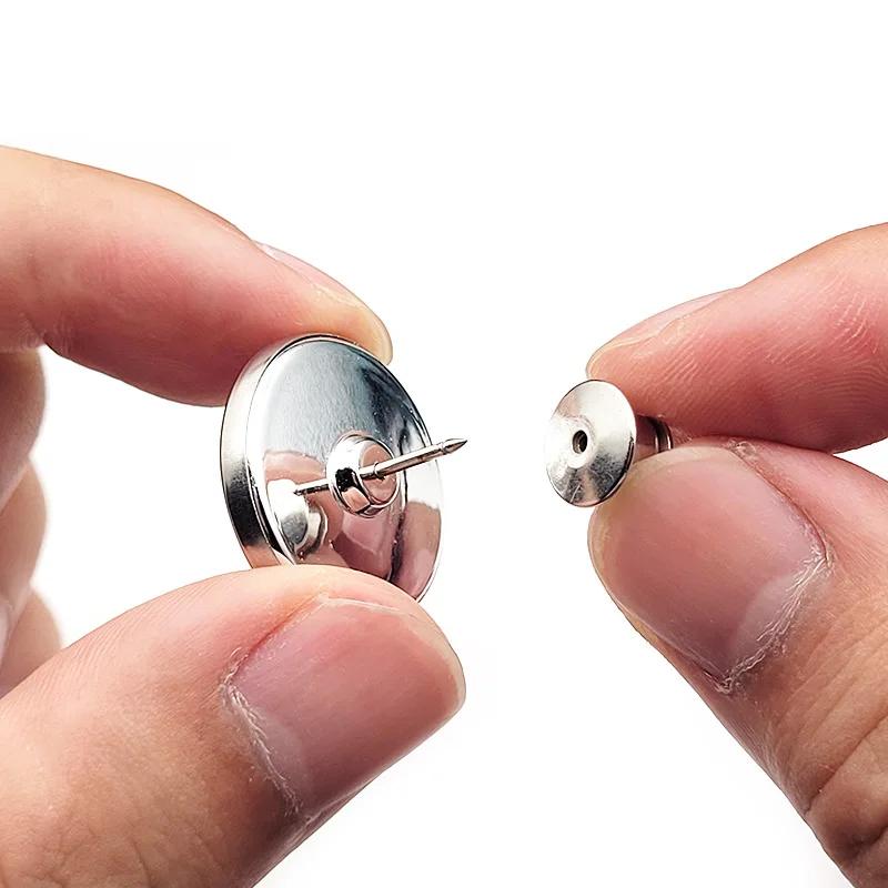 10Pairs Magnetic Buckles for Curtain Closed Shading Tool Nail Free Detachable Strong Magnet Button Metal Buckle Home Office Clip