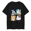 Disney Mickey Cartoon Print Short Sleeve Casual T-Shirt For Men Adult Children's Parent-Child Clothing 100-4XL Men Clothing Tees