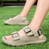 Luxury Brand Summer New Sandals Male Shoes Leather Men Sandals Fashion Casual Outdoor Beach Slippers Breathable Wading Footwear