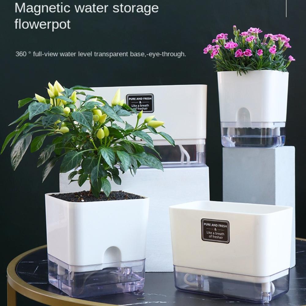 Самополивающийся гидропонный горшок, включая подкладку для цветочного горшка, новый грунтовый цветочный горшок