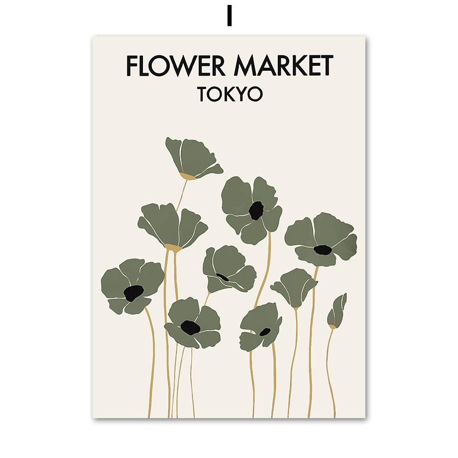Sage Green Matisse Flower Market Couple Wall Art Canvas Painting Nordic Posters And Prints Wall Pictures For Living Room Decor