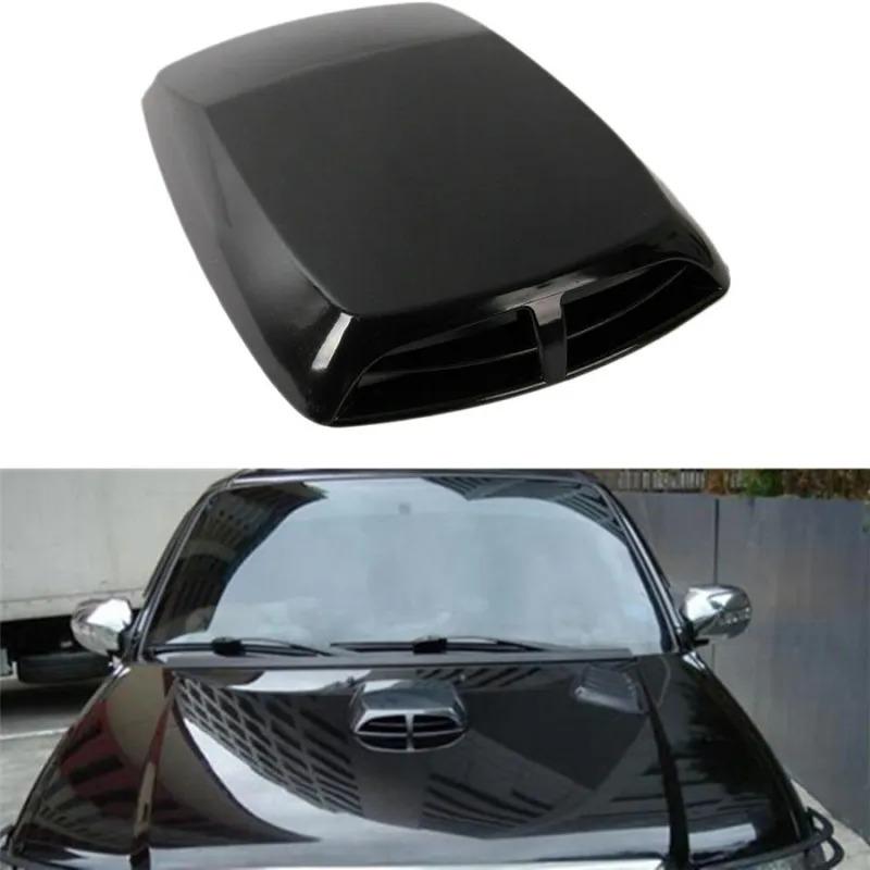 Universal Black ABS Car Decorative Air Flow Intake Hood Scoop Vent Bonnet Cover