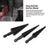 3pcs Hex Shank Step Drill Bit Set Black Bearing Steel Step Drill Bit  Metal