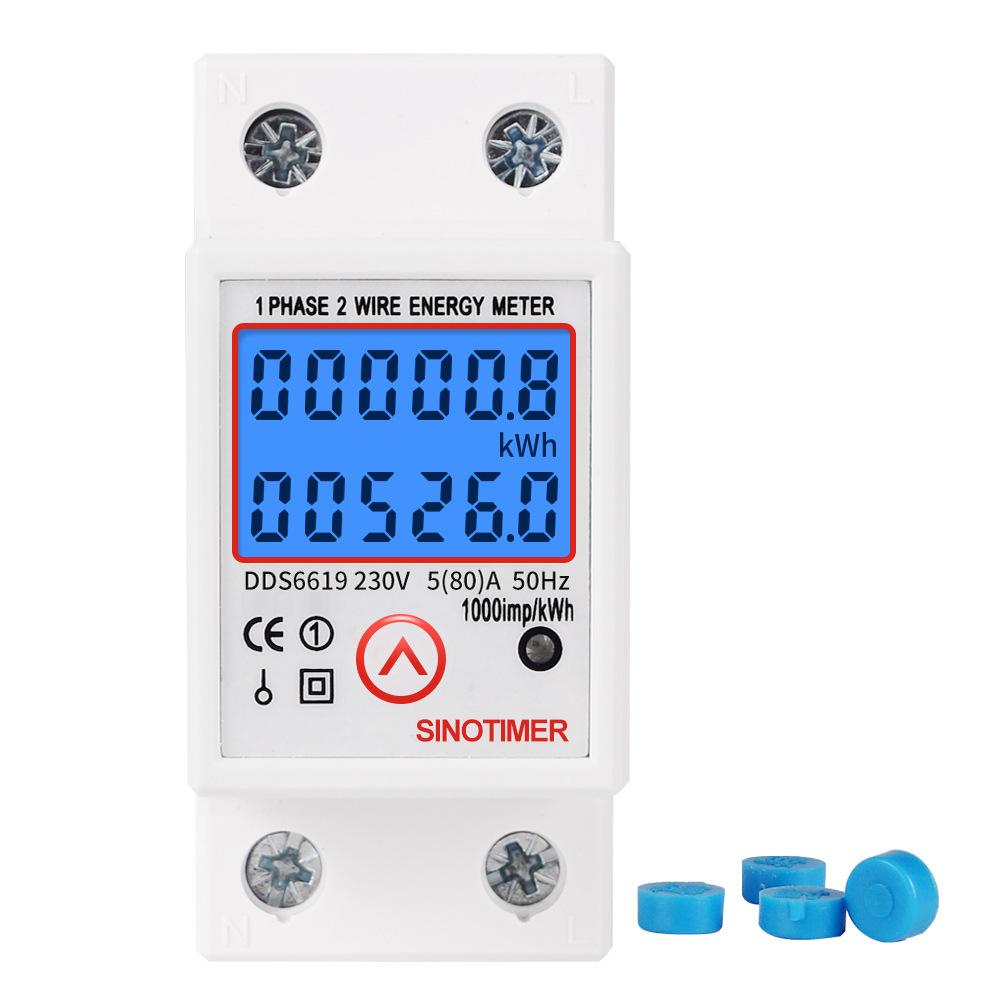 DDS6619-526L-2 Сброс дисплея Многофункциональный счетчик энергии 230 В