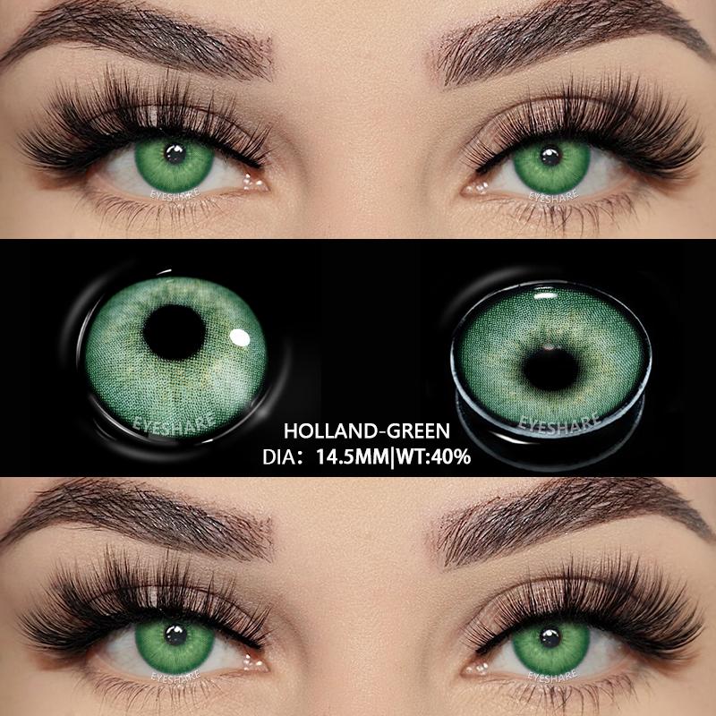 Eyeshare Natural Color Lens Eyes 2pcs Color Contact Lenses For Eye Blue Beauty Contact Lenses Eye Yearly Cosmetic Color Lens