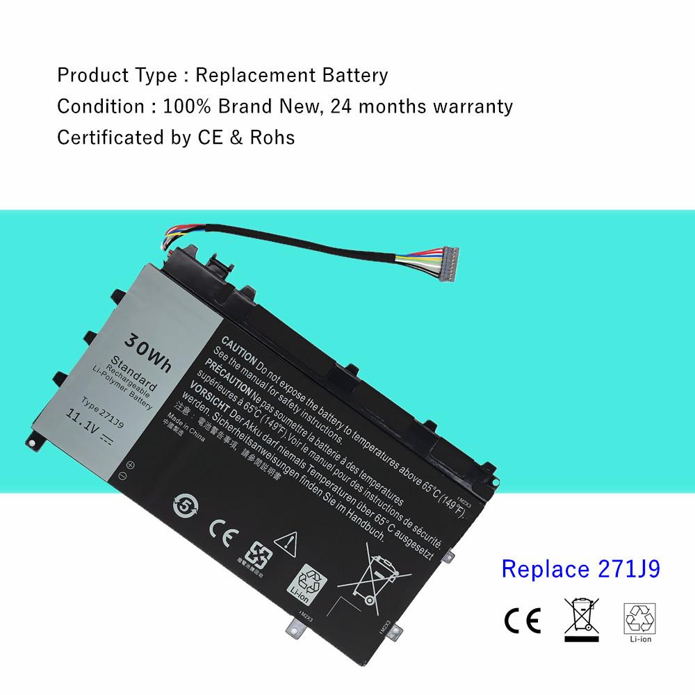 271J9 Laptop Battery For Dell Latitude 13 7350 Series 11.1V 30Wh