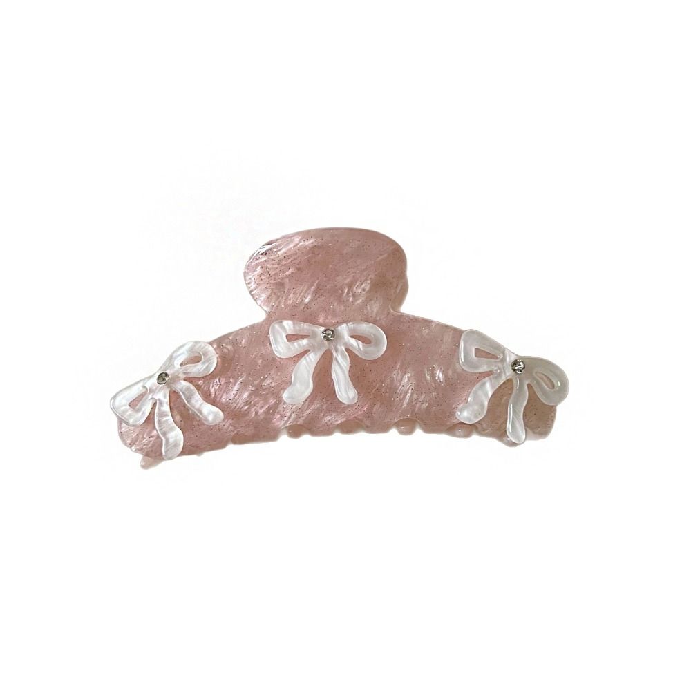Barrette Bow Hair Claw Ballet Acetic Acid Shark Clip Sweet Zircon Hairpin  Travel