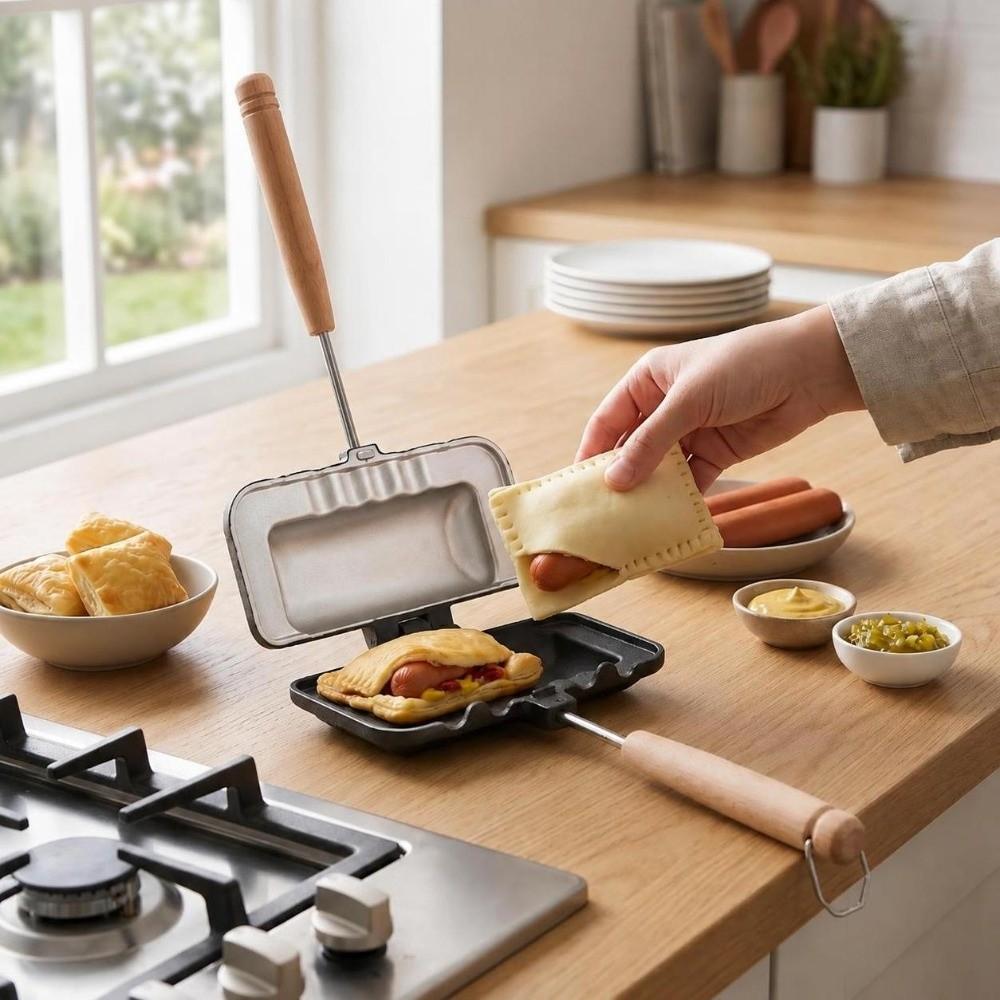 Die Cast Aluminum Toastie Maker Non Stick Coating Panini Press Pancakes Omelets Frittatas Toast