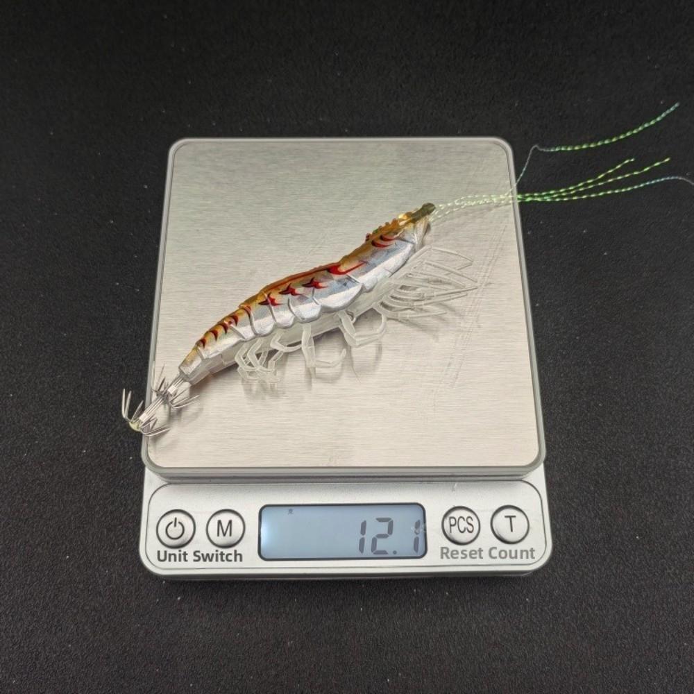 Wooden Material Squid Jig 10cm Length Flying Squid Jig Horizontal Shrimp Bait Saltwater Fishing
