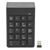 Wireless Number Pad 2.4G Receiver Black 18 Concave Keys Battery Powered Numeric Keypad for Gaming