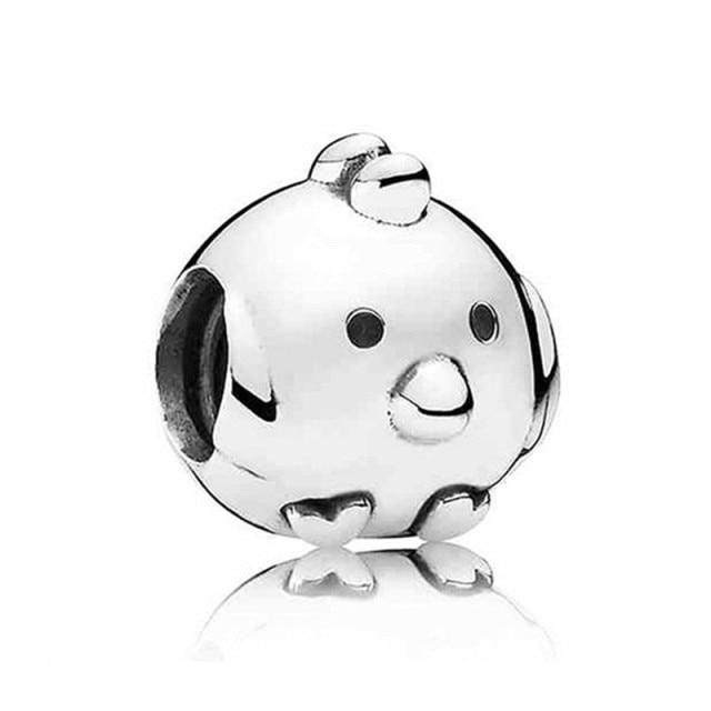 Silver Animal Cat Panda Rabbit Rabbit Lion Owl Unicorn Horse Jewelry Pendant Bracelet DIY Fit Original Bracelet