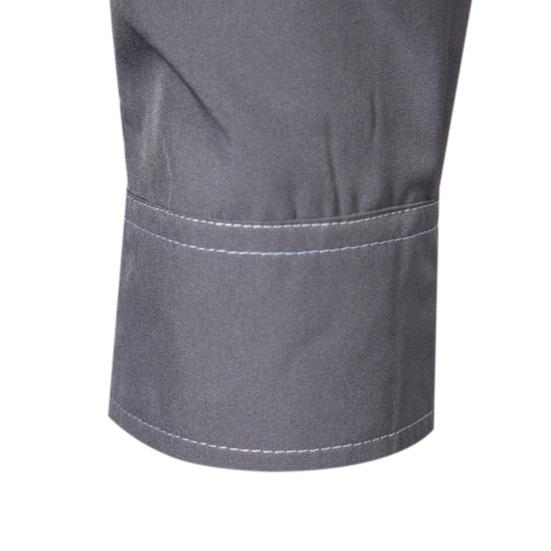 Осенне-весенняя мужская рубашка в деловом стиле, приталенная однобортная однобортная рубашка с длинными рукавами и пуговицами, мягкий дышащий мужской офисный топ средней длины