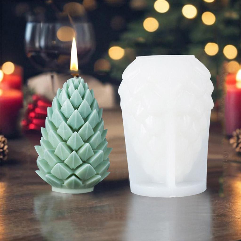New Christmas Tree Carving Pattern Cylindrical Candle 3D Silicone Mold Snowflake Cylindrical Elk Candle Mold
