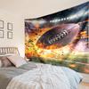 Flaming Football In Action Tapestry, Unique Design Tapestry, Wall Decor for Bedroom,Livingroom, Playroom,Heartwarming Fan Holiday Gifts