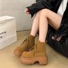 British Martin Boots Women's Summer 2025 New Retro Small Man Platform Short Boots Heightening Locomotive Rhubarb Boots