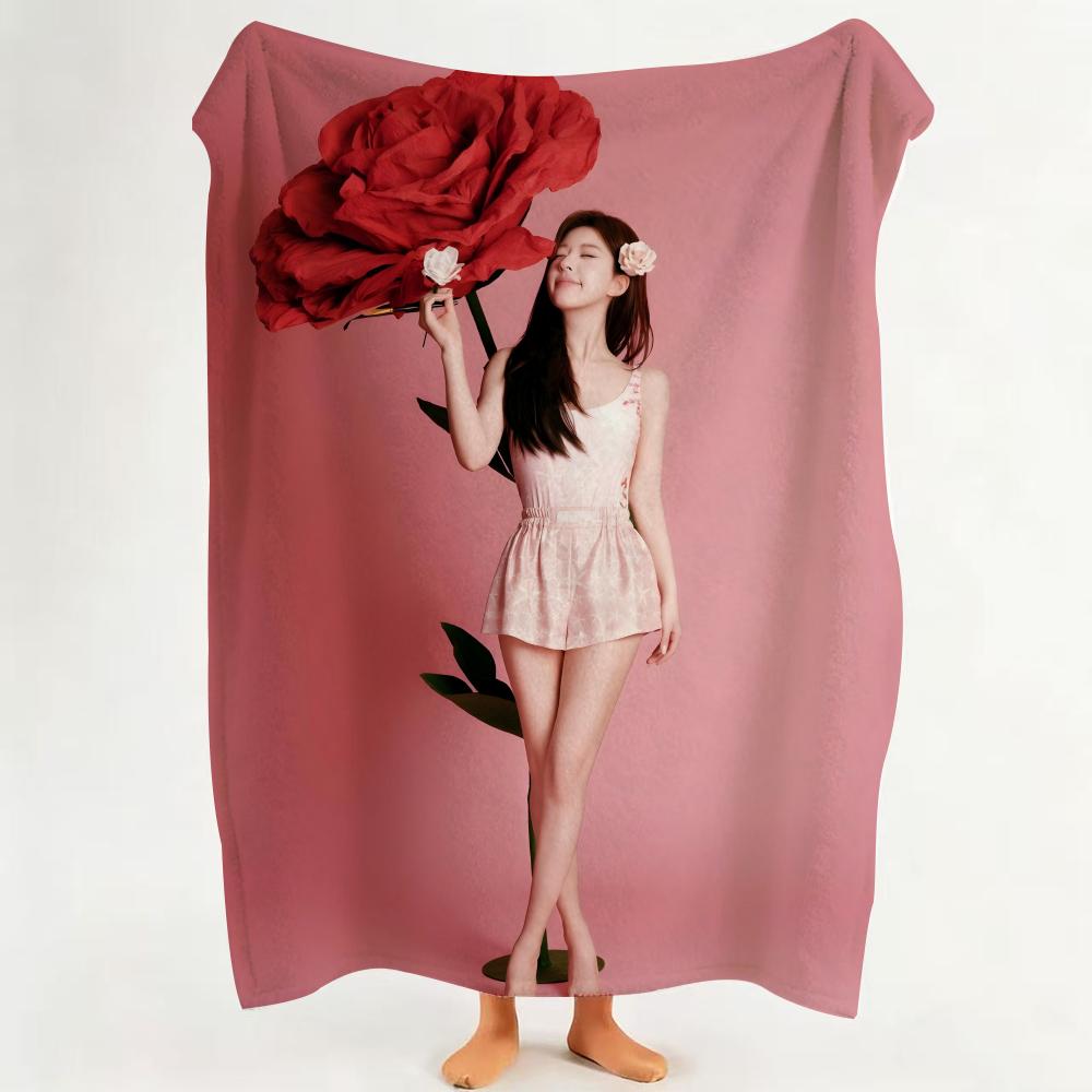 Celebrity Z Zhao L Lusi Throw Flannel Throw Blanket Suitable for Sofa Living Room Bedroom