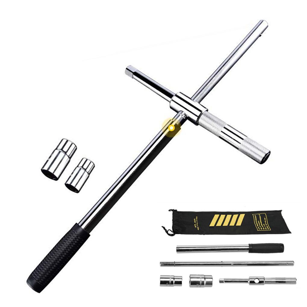 Extended Lugs Wrench 4 Way Heavy Duty Tire Iron Lugs Wrench With Storage Bag Extended Universal Wrench Set