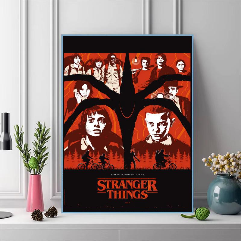 Stranger Things A 100% Round Full Drill 5D DIY Diamond Painting Embroidery Cross Stitch Rhinestone Décor
