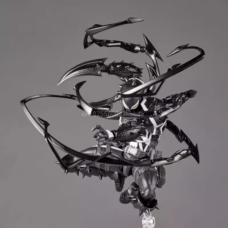 Агент Веном Revoltech Amazing Yamaguchi Аниме Фигурки Веном Фигурка Юджин Томпсон Модель ПВХ Модель Коллекция Статуя Игрушка Подарки