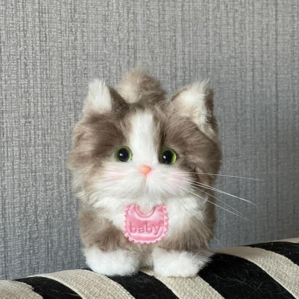 Kawaii Twisty Stick Little Cat Pendant Plush Kitten Pendant Material Package Girls Children Toys