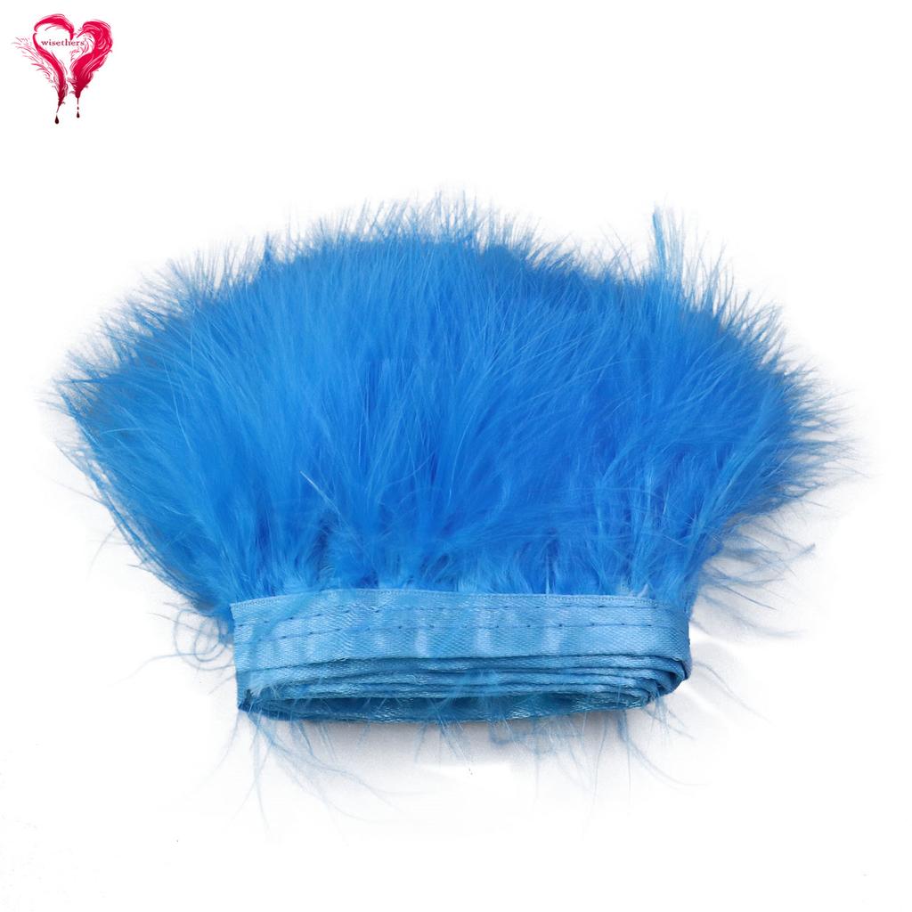 Turkey Marabou Feather 1 Meter Fancy Soft Fluffy Dyed Colorful Ribbon Lace Trim 6-8 CM Party Dress Garment Decoration Fringe