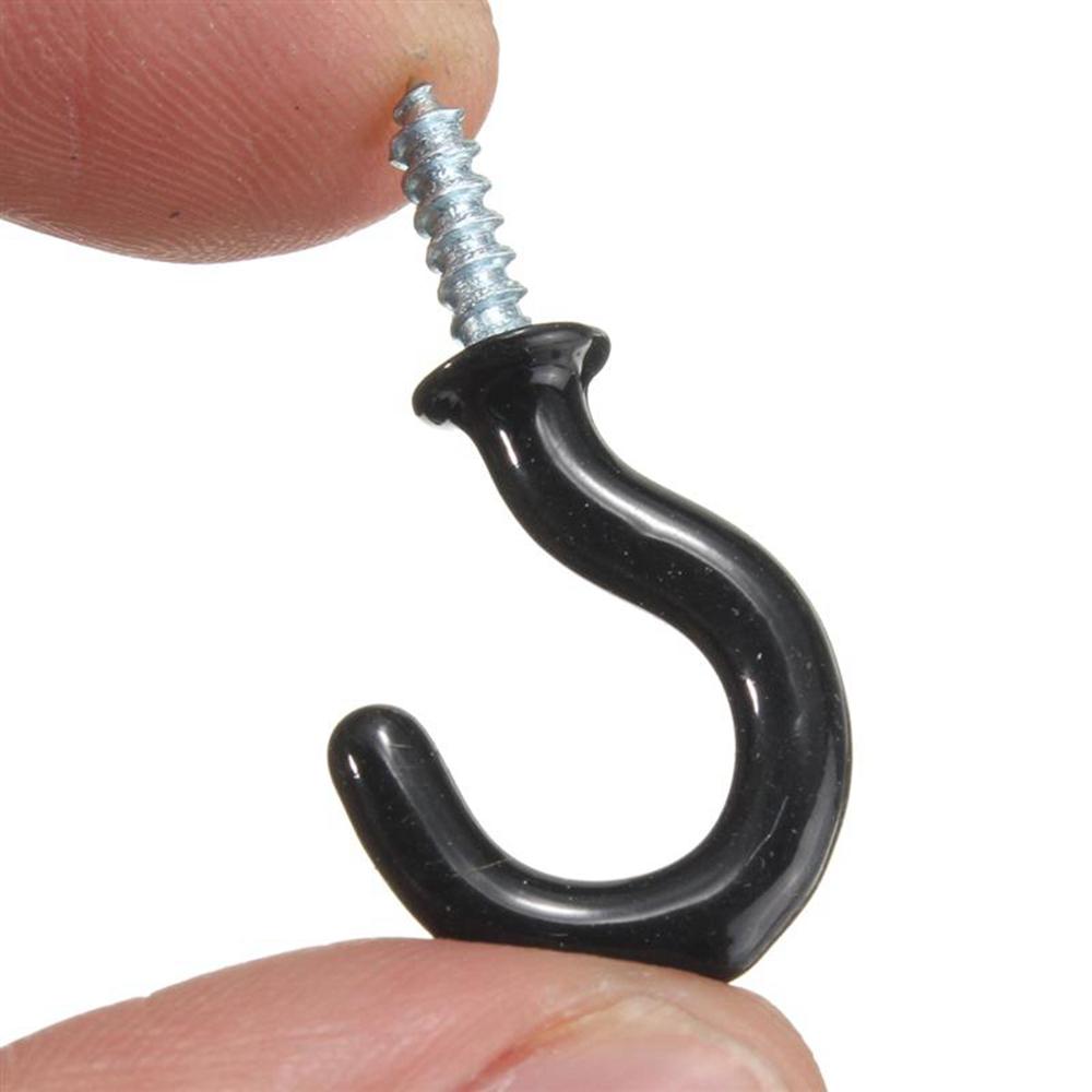 White Black Shouldered Screw-In Home Storage Wall Mounted Ceiling Hooks Mug Hanger Cup Hooks