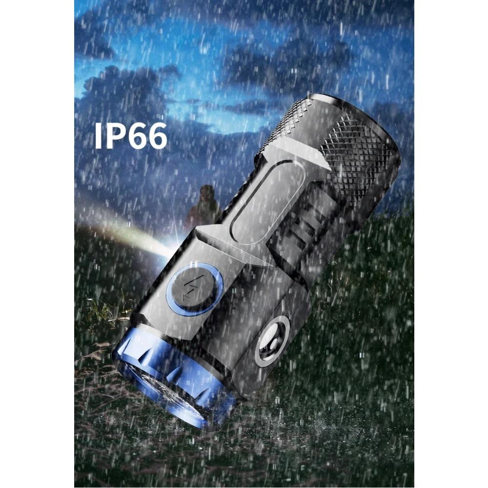 Высокое качество 4/6/8 * P35 светодиодный фонарик супер яркий перезаряжаемый USB свет водонепроницаемый с зажимом для кепки для пеших прогулок и кемпинга