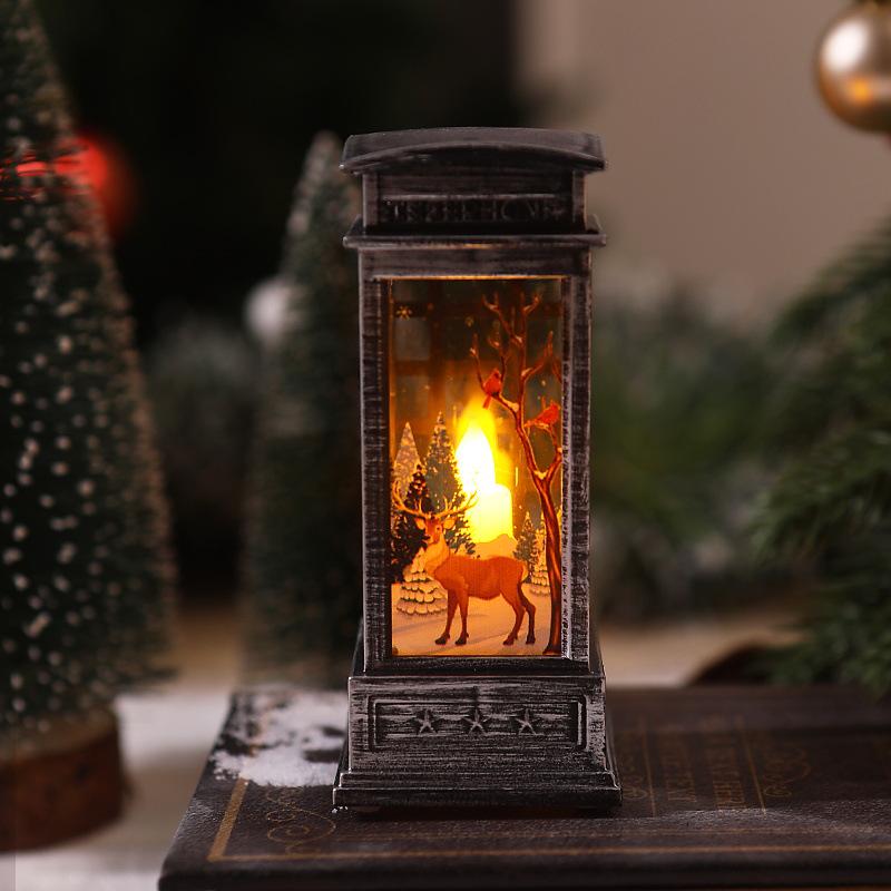 Санта Клаус Рождественский Фонарь Подсвечник Ночник