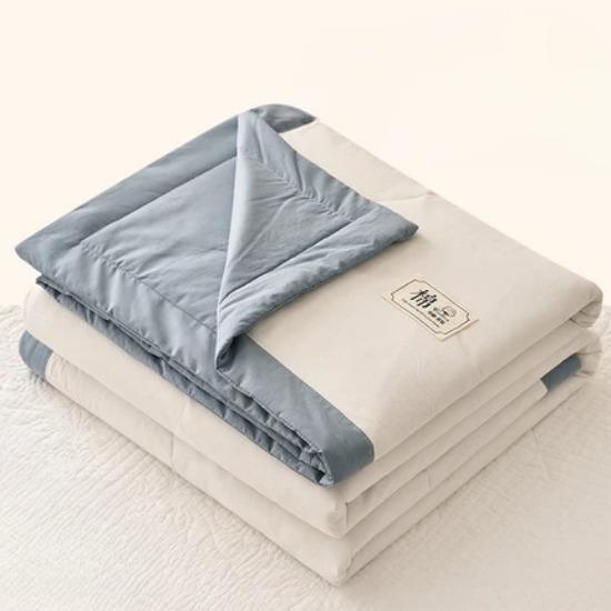 Новое однотонное хлопковое летнее одеяло, мягкое и удобное, для взрослых, кондиционер, студенческое общежитие, односпальное тонкое одеяло