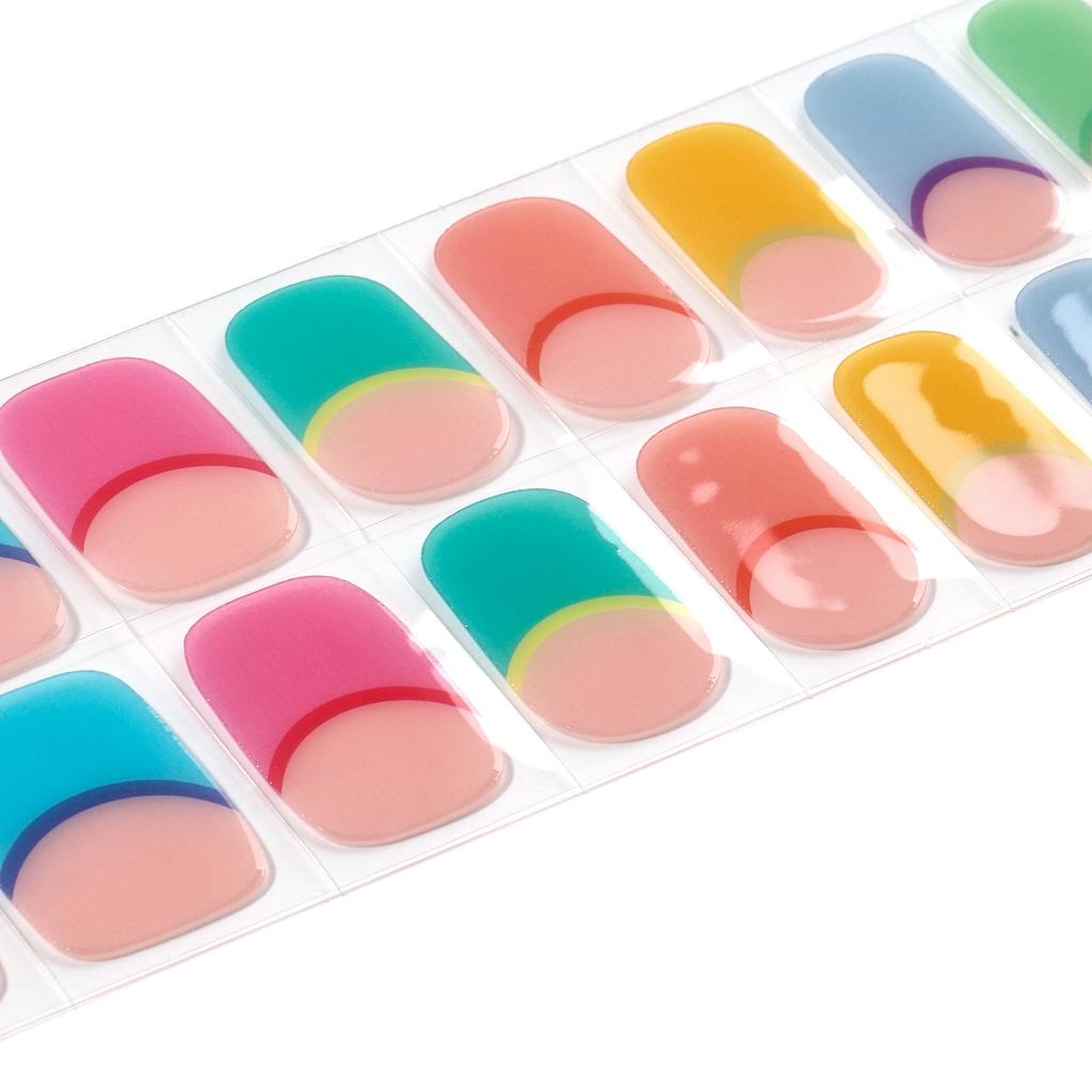 Manicure Solid Gel Gel Nail Stickers Solid Color Semi-cured Gel Nail Stickers
