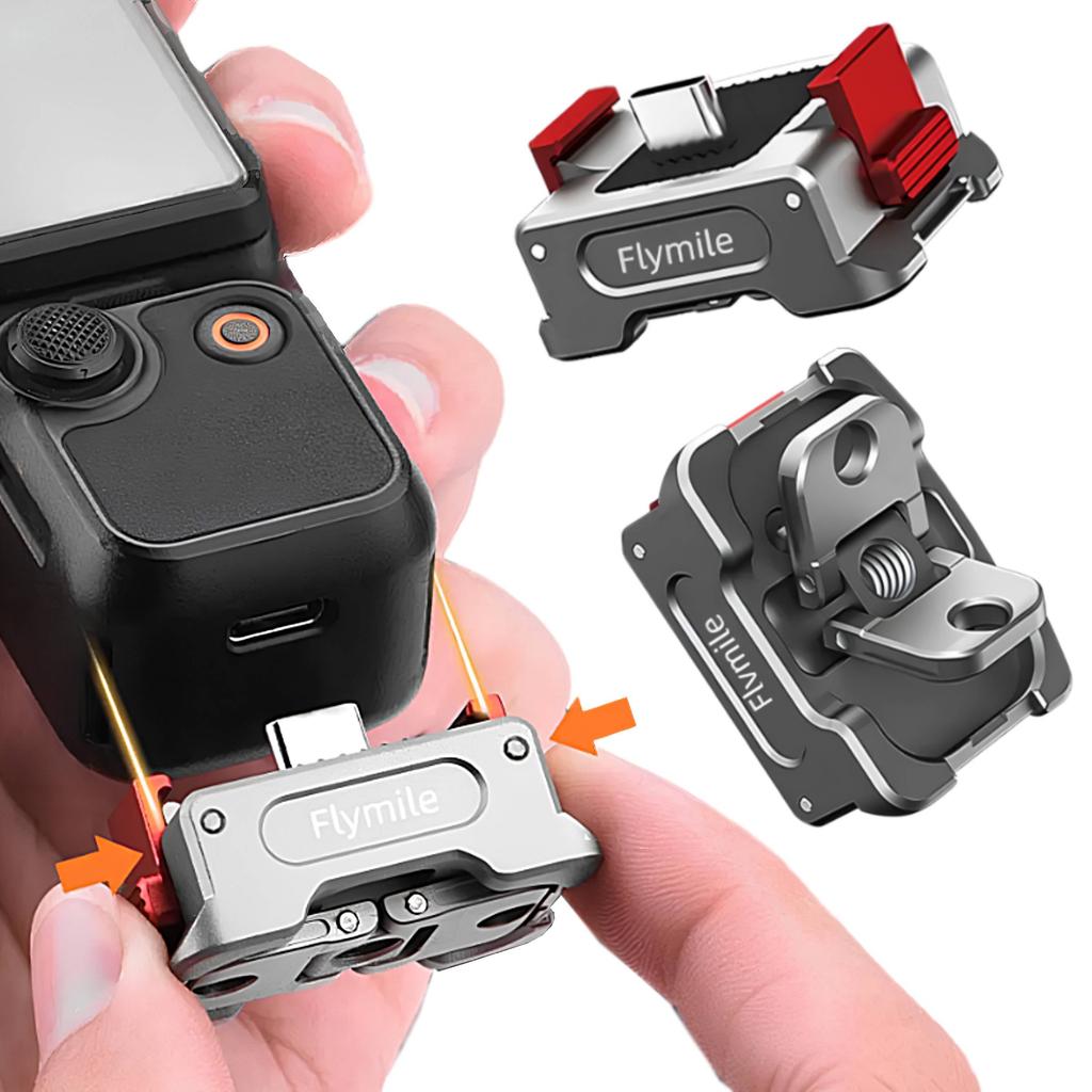 Adapter Charging Stand USB-C With 1/4" Thread And Quick Release For DJI Osmo Pocket 3