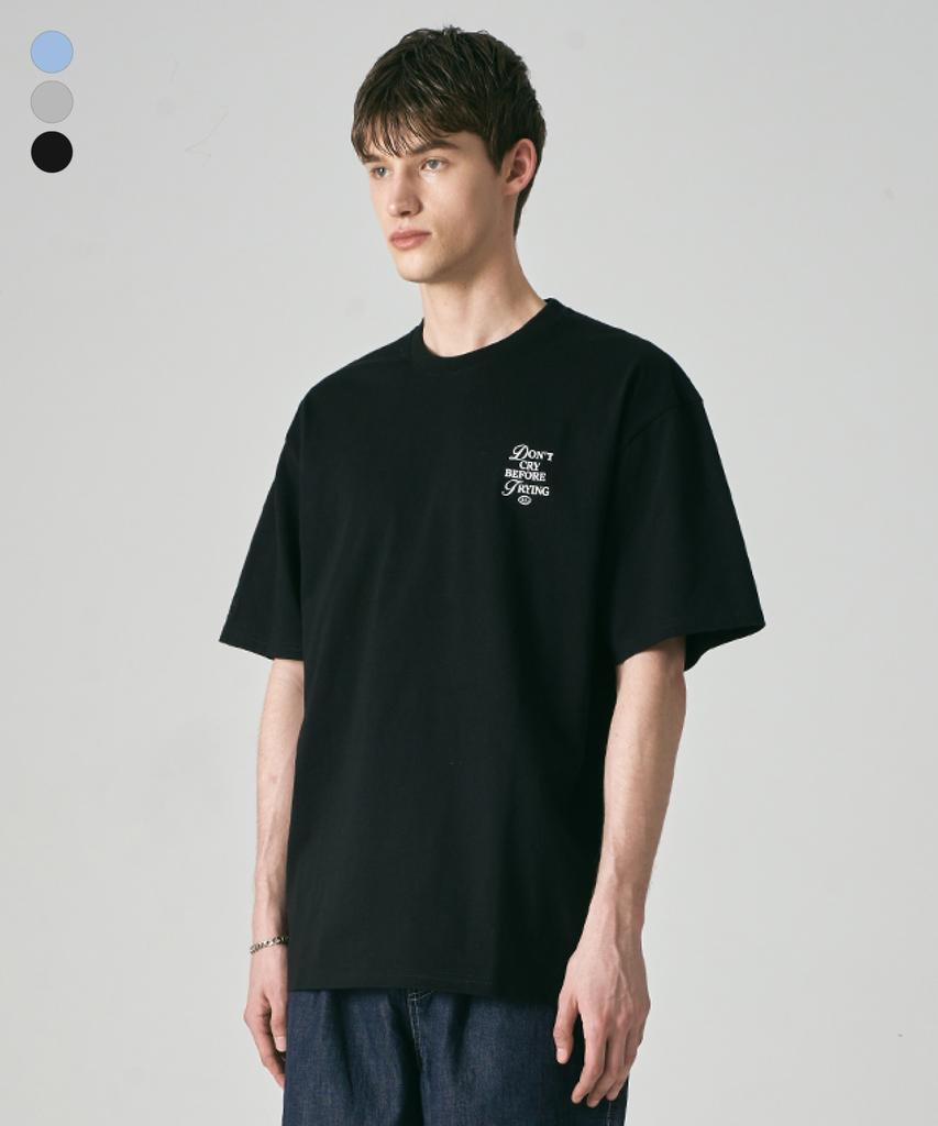 GROOVE RHYME Circular Lettering Point Short Sleeve T-Shirt (3 Colors) (Lrrmcta360M)