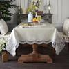 Lace Pu Leather Tablecloth Waterproof Table Cover Rectangular Dining Kitchen Birthday Party Table Runner Square Stain -Resistant