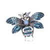 New Insect Bee Brooch Fashion Rhinestone Crystal Corsage Suit Shirt Collar Pins Party Casual Lapel Pins For Women Men Jewelry
