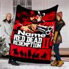 Personalized Custom Name Blanket - Red Dead Redemption Print Design,Blanket for Sofa,Bed,Travel,Camping - Soft and Warm, Great Gift