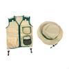 Kids Explorer Vest And Hat Costume Role Play for Children Party Supplies
