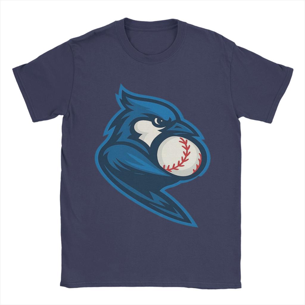 A BlueJaysBird Holding a Baseball TShirt for Unisex Fashion Pure Cotton Tees Crew Neck Short Sleeve T Shirt Printed Clothing