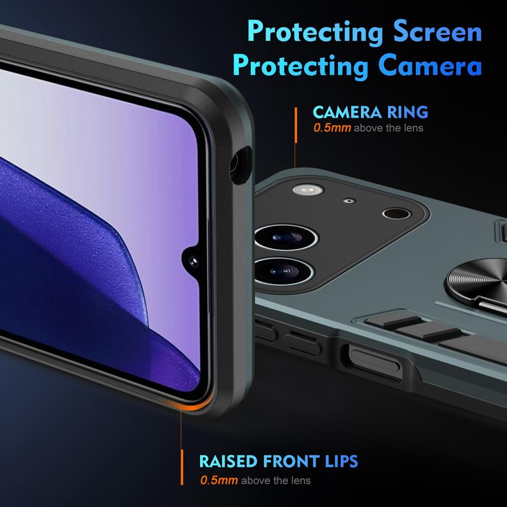 Бронированный чехол-подставка с магнитным кольцом для iPhone 17 Pro Max 5G, защитная крышка для объектива камеры для iPhone17 Air 17Pro Funda