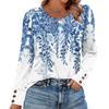 Women's Retro Printed Fashionable Long-sleeved Top