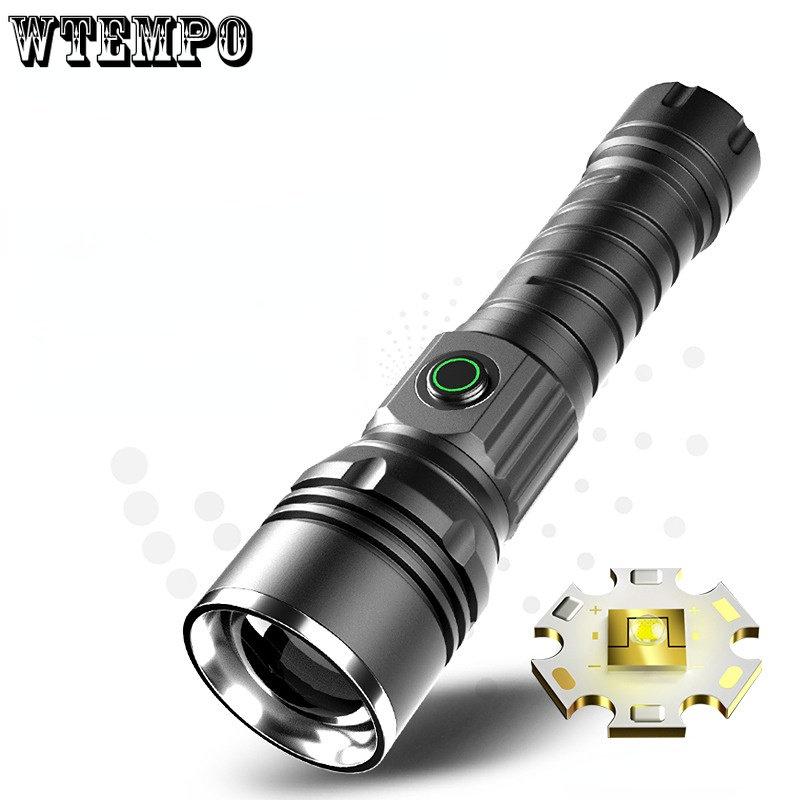 Strong Light Flashlight Type-c Charging Outdoor Emergency Zoom P50 Remote Flashlight Outdoor Searchlight