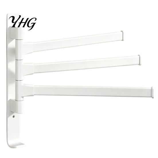 Anti Slip Towel Rail Swivel Rack, 180 Degree Rotating Design, Wall Mounted Space Quick Dry Holder Aluminum Swing Holder, Anti-slip Organizer