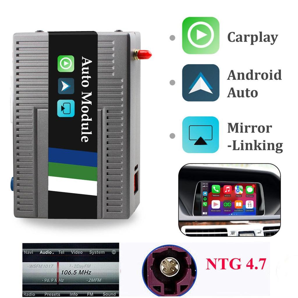 Sinairyu Беспроводной CarPlay Android Auto Mirror-Link совместим с Mercedes Benz E-Class W212 C207 с NTG 4.5/4.7