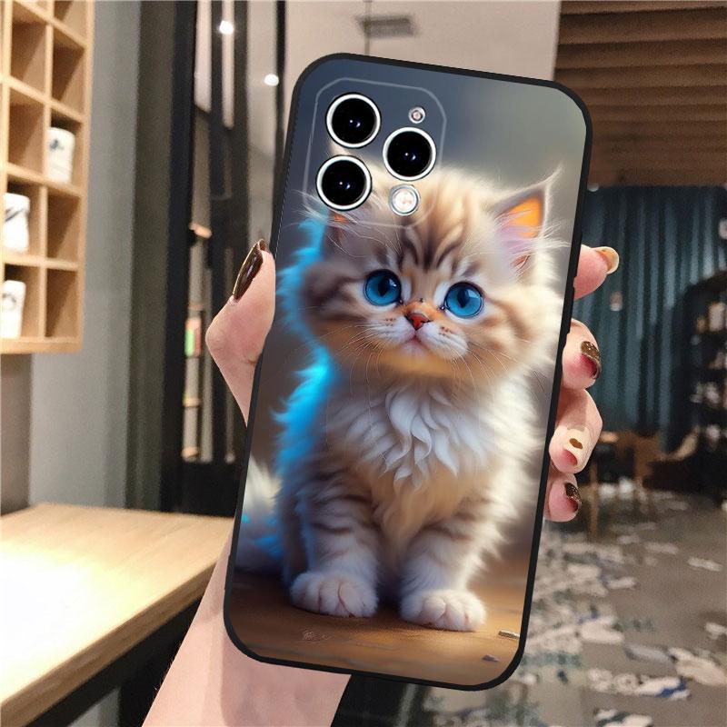 Чехол для телефона с милым котенком и котом для iPhone Samsung Galaxy Redmi Xiaomi Oppo OnePlus Note SA 7 8 9 10 11 12 13 14 20 21 22 23 53 54 Pro Max Plus Ultra