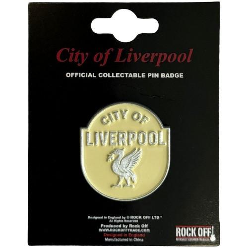 Rock Off City Of Liverpool Pin Emblem Badge