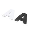 Car Sticker 3D Metal Letter A Shape Alphabet Sticker Car Emblem Badge Decal Black