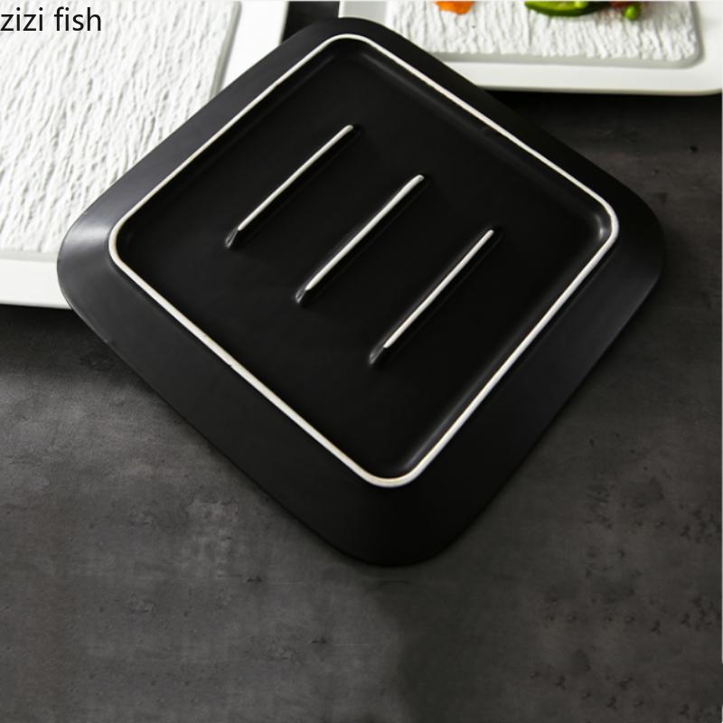 Квадратная керамическая обеденная тарелка Тарелка для западной кухни Тарелки для стейков Блюдо для пасты Сервировочные тарелки Фруктовая тарелка Салатница Суши-блюдо Тарелки