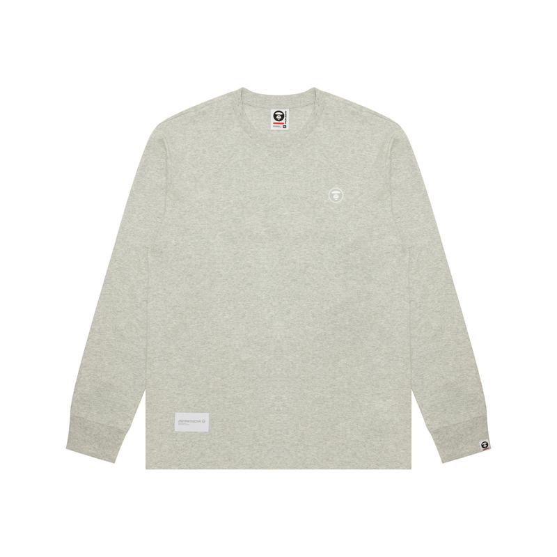 Aape By *A Bathing APE® Logo patch Long sleeved T shirt AAPLTM1540XAN