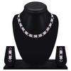 Excellent Flower Design Silver Plated Alloy Princess Style Necklace Set for Women