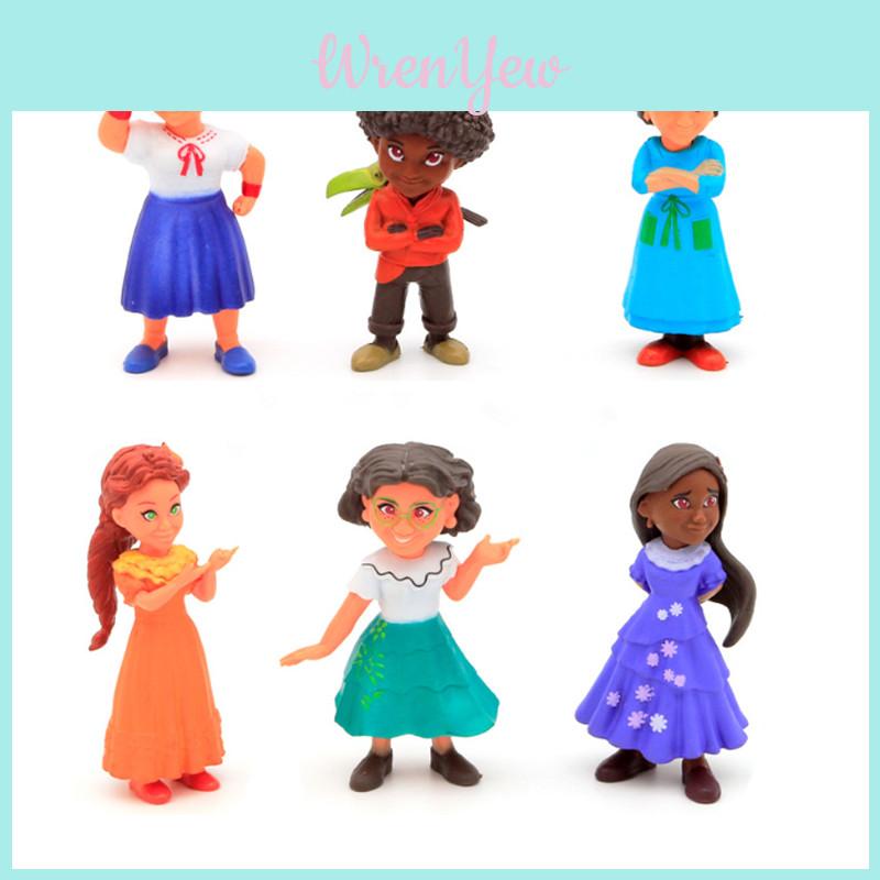 Colorful Disney Encanto Figures For Cake Toppers And Playtime 6 Piece Doll Set